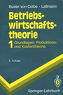 Cover: Betriebswirtschaftstheorie - Springer