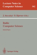 Cover: Baltic Computer Science - Springer