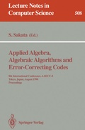 Cover: Applied Algebra, Algebraic Algorithms and Error-Correcting Codes - Springer