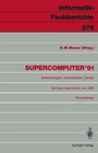 Cover: Supercomputer '91 - Springer