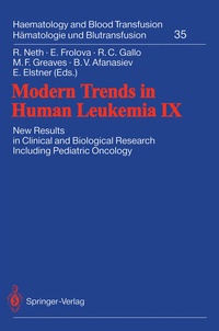 Enlarge image Cover: Modern Trends in Human Leukemia IX - Springer