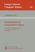 Cover: Fundamentals of Computation Theory - Springer