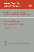 Cover: Category Theory and Computer Science - Springer