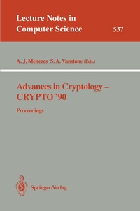 Abbildung von: Advances in Cryptology - CRYPTO '90 - Springer