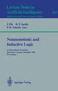 Cover: Nonmonotonic and Inductive Logic - Springer