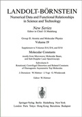 Cover: Rotational, Centrifugal Distortion and Related Constants of Diamagnetic Asymmetric Top Molecules / Rotations-, Zentrifugalaufweitungs- und verwandte Konstanten diamagnetischer asymmetrischer Molekeln - Springer