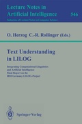 Cover: Text Understanding in LILOG - Springer