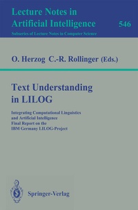 Enlarge image Cover: Text Understanding in LILOG - Springer