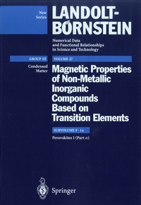 Enlarge image Cover: Perovskites I (Part a) - Springer