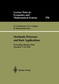 Cover: Stochastic Processes and their Applications - Springer