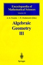 Cover: Algebraic Geometry III - Springer
