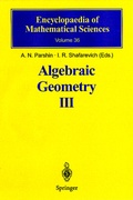 Cover: Algebraic Geometry III - Springer