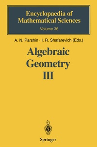 Enlarge image Cover: Algebraic Geometry III - Springer