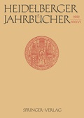 Cover: Heidelberger Jahrb&uuml;cher - Springer
