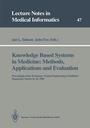 Cover: Knowledge Based Systems in Medicine: Methods, Applications and Evaluation - Springer
