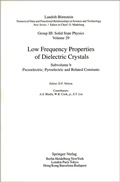 Cover: Piezoelectronic, Pyroelectric and Related Constants - Springer
