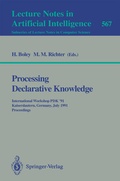 Cover: Processing Declarative Knowledge - Springer