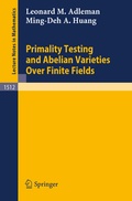 Bild: Primality Testing and Abelian Varieties Over Finite Fields - Springer
