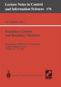 Cover: Boundary Control and Boundary Variation - Springer