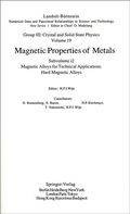 Cover: Hard Magnetic Alloys - Springer