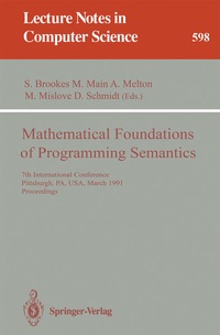 Enlarge image Cover: Mathematical Foundations of Programming Semantics - Springer