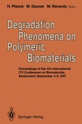 Cover: Degradation Phenomena on Polymeric Biomaterials - Springer