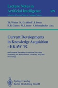 Cover: Current Developments in Knowledge Acquisition - EKAW'92 - Springer