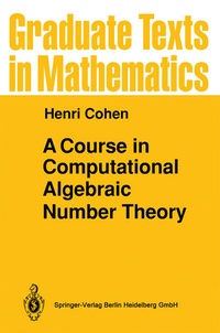 Enlarge image Cover: A Course in Computational Algebraic Number Theory - Springer