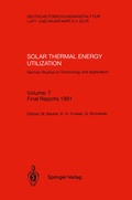 Cover: Solar Thermal Energy Utilization. German Studies on Technology and Application - Springer
