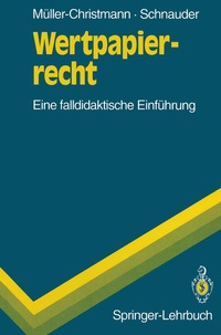 Enlarge image Cover: Wertpapierrecht - Springer
