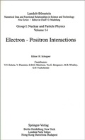 Cover: Electron - Positron Interactions - Springer