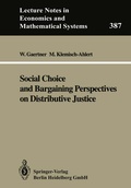 Cover: Social Choice and Bargaining Perspectives on Distributive Justice - Springer