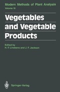 Cover: Vegetables and Vegetable Products - Springer
