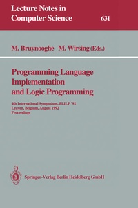 Enlarge image Cover: Programming Language Implementation and Logic Programming - Springer