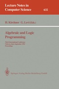 Cover: Algebraic and Logic Programming - Springer