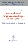 Cover: Multimedia und Computeranwendungen in der Lehre - Springer