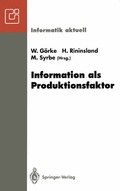 Cover: Information als Produktionsfaktor - Springer