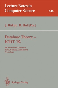 Enlarge image Cover: Database Theory - ICDT '92 - Springer