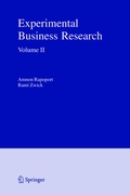 Cover: Experimental Business Research - Springer