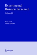 Cover: Experimental Business Research - Springer