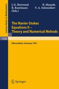 Cover: The Navier-Stokes Equations II - Theory and Numerical Methods - Springer