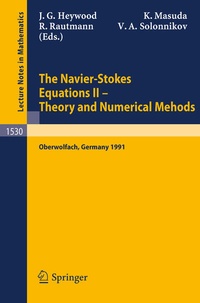 Enlarge image Cover: The Navier-Stokes Equations II - Theory and Numerical Methods - Springer