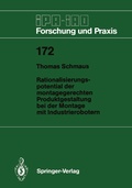 Cover: Rationalisierungspotential der montagegerechten Produktgestaltung bei der Montage mit Industrierobotern - Springer