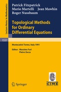 Cover: Topological Methods for Ordinary Differential Equations - Springer