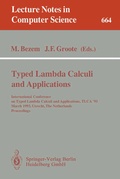 Cover: Typed Lambda Calculi and Applications - Springer