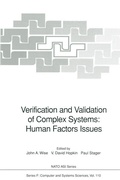 Cover: Verification and Validation of Complex Systems: Human Factors Issues - Springer