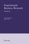 Cover: Experimental Business Research - Springer