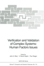 Cover: Verification and Validation of Complex Systems: Human Factors Issues - Springer