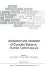 Cover: Verification and Validation of Complex Systems: Human Factors Issues - Springer