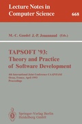 Cover: TAPSOFT '93: Theory and Practice of Software Development - Springer